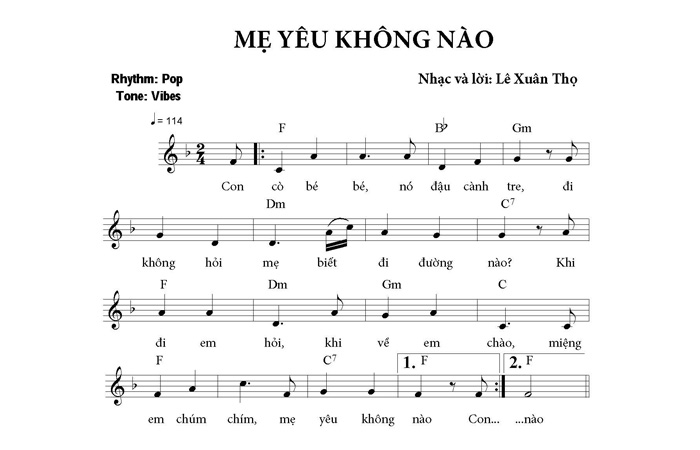 Bai hat me yeu khong nao
