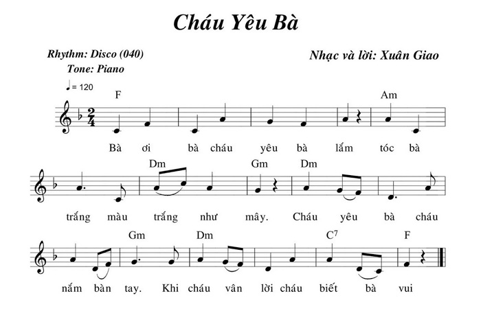 Bai hat chau yeu ba