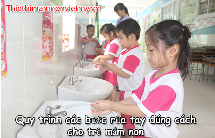 Quy Trinh Cac Buoc Rua Tay Dung Cach Cho Tre Mam Non 1